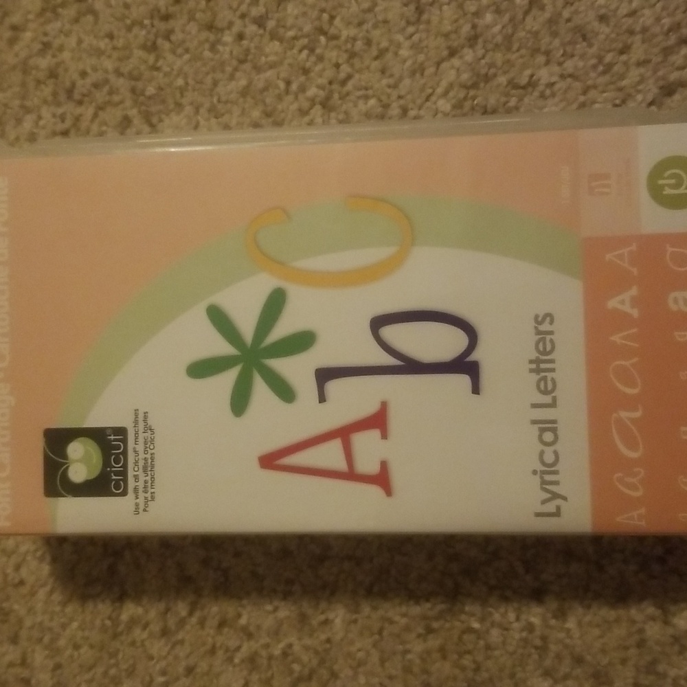 Cricut Cartridge Lyrical Letters.